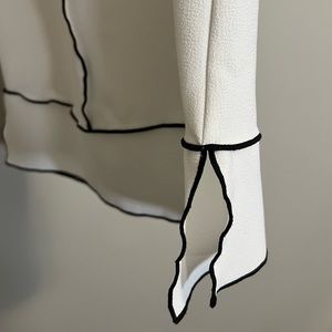 ZARA basic White and Black Cartoon style top